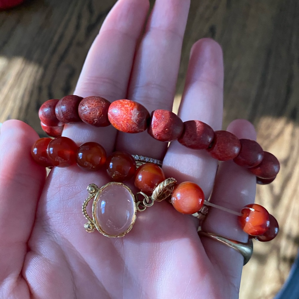 Red Beaded Bracelets - image 2